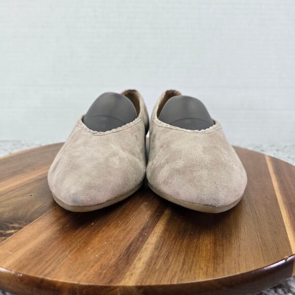 Eileen Fisher Posy Tan Suede Slip On Daily Casual Pointed Toe Flats Womens 8 - Picture 4 of 13